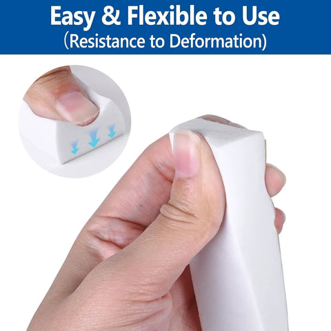 Peel and Stick Foam Weather Stripping Tape 1 Inch Wide 66 Feet Long High Density Insulation flexibility demonstration.