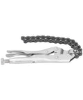 Locking Chain Clamp For Auto Repair Adjustable Chain Grip Wrench In High Carbon Steel Heavy Duty Pipe Vise Tool For Workshop Irregular Shape Holder With Steady Hold SK129A, side view