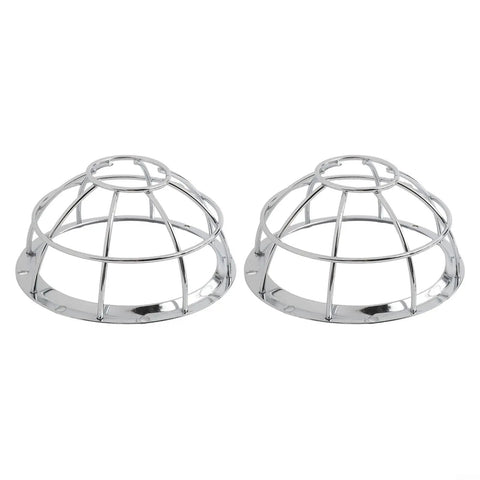Heavy Duty Iron Smoke Detector Cover With Reinforced Mesh For Maximum Room Security Universal Fit, silver iron mesh, two-piece set.