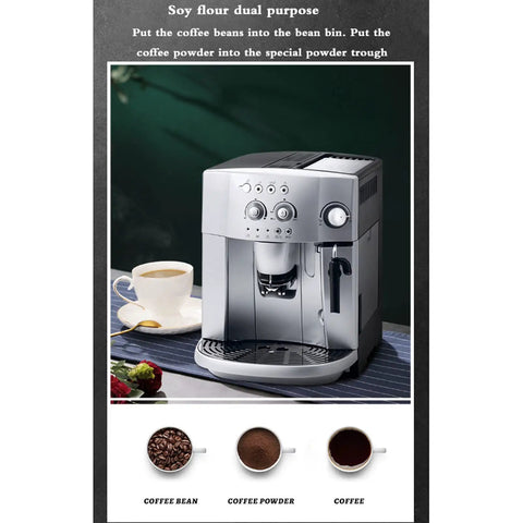 Fully Automatic Coffee And Espresso Machine With Built In Grinder 13 Speed Silent Grind 15 Bar Extraction One Touch Cappuccino