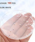 Top Shelf Quality 100 Pack Solid PP Plastic Bearing Balls 3/32 Inch White Polypropylene Runner Beads shown on a hand.