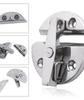 Heavy Duty 316 Stainless Steel Twist Catch Latch Kit For Marine Boat Trunks And Hard Shell Hatches view showing locking mechanism and mounting details.