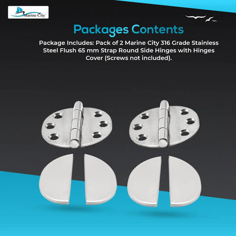 Ultra Durable Heavy Duty Marine Grade Stainless Steel Hinges Badass Corrosion Resistant Twist Lock Catches For Yacht Doors And Rv Storage Boxes Saltwater Approved, 65mm strap size, pack of two.