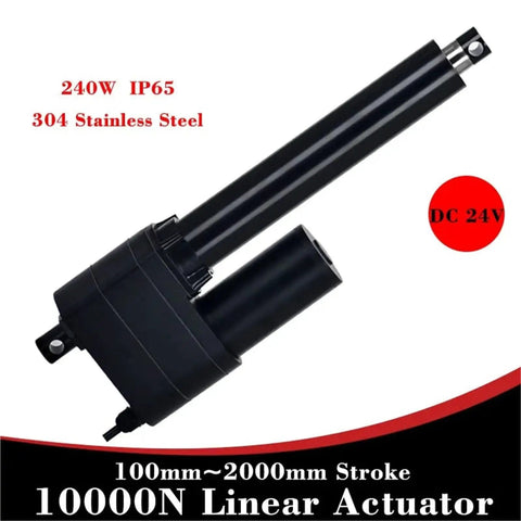 Tough As Nails Heavy Duty 6000N Linear Actuator Wields A Legit 1300Mm Stroke And 24V Drive, DC 24V actuator with stainless steel components.