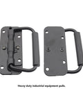 Two Pack Spring Loaded Pull Handles For Chests And Trunks Surface Mount With Rubber Grip Heavy Duty Hardware for Storage Boxes