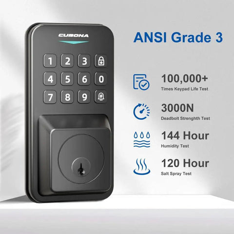 Keyless Entry Door Lock With Smart Knob Set And App Control Generating One Hundred Secure Pin Codes for enhanced security performance