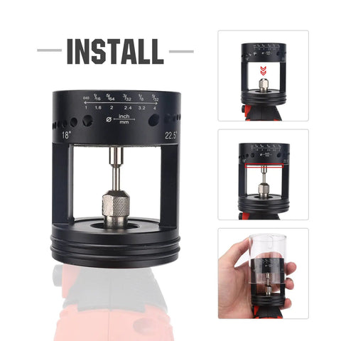 Beast Mode Tungsten Electrode Sharpener Grinder Head For TIG Welding Aluminum Body Rotary Tool Kit with 24 Holes Shown in Use