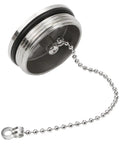 2 Inch 50mm Boat Gas Cap Stainless Steel Polished Marine Deck Fill With Chain Tough As Nails Built To Last Fuel Water Gas Filler Cover Replacement For Boats Yachts Caravans RVs Trucks Deck Hardware Silver