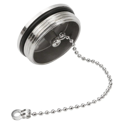 2 Inch 50mm Boat Gas Cap Stainless Steel Polished Marine Deck Fill With Chain Tough As Nails Built To Last Fuel Water Gas Filler Cover Replacement For Boats Yachts Caravans RVs Trucks Deck Hardware Silver