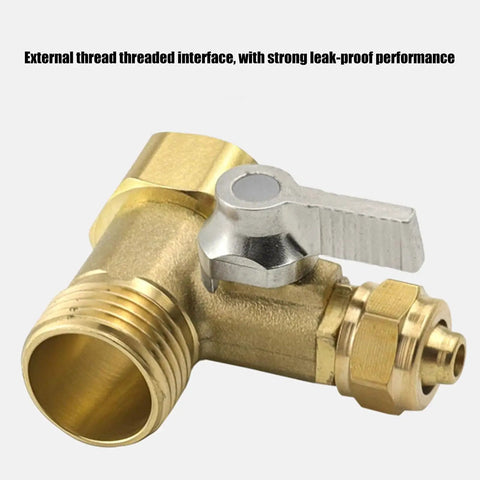 Top Tier 3 Way Ball Valve With Seamless Connection For 3 4 Inch Home Water Lines Lightning Fast Twist And No Fuss Maintenance. Brass valve close-up.