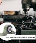 Heavy Duty Cast Iron Pillow Block Housing Bearing Pair With Double Bolt Anchor And Twin Rubber Seals Single Row Ball Design on machine
