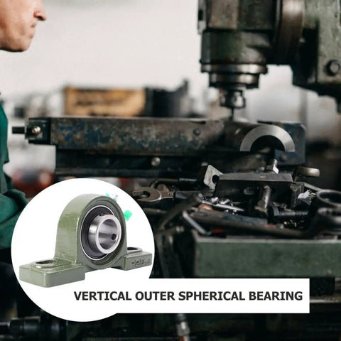 Heavy Duty Cast Iron Pillow Block Housing Bearing Pair With Double Bolt Anchor And Twin Rubber Seals Single Row Ball Design on machine