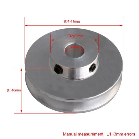 Runs Buttery Slick Single Groove Pulley Wheel Crafted From Heavy Duty Silver Aluminum Alloy With An 8mm Fixed Bore, 41mm diameter.