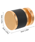 Built Tough Single Sided Hidden Deadbolt Lock With Classic Ball Handles For Serious Privacy And Hassle Free Setup On Quiet Study Doors and Home Office Rooms, gold and black design, dimensions shown.