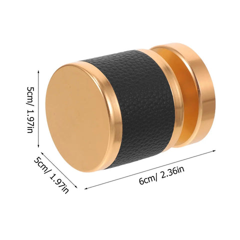 Built Tough Single Sided Hidden Deadbolt Lock With Classic Ball Handles For Serious Privacy And Hassle Free Setup On Quiet Study Doors and Home Office Rooms, gold and black design, dimensions shown.