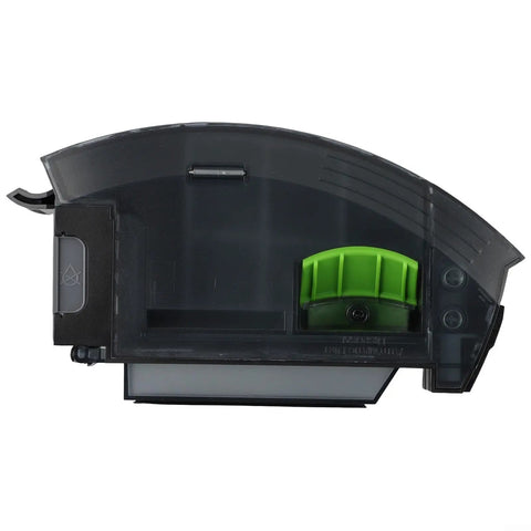 Premium ZUZZEE Replacement Vacuum Dirt Bin Compatible With Roomba I1 I3 I4 I5 I6 I7 I8 Plus, black container with green detail.