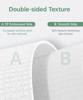 MATERN'ELLA disposable facial towels on a roll; double-sided texture with embossed A side and smooth B side