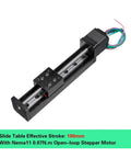 Slide Table Kit For CNC Systems With T Type Linear Guide Rail Stage 50mm Stroke And 6mm Pitch Electric Linear Stage Pro Grade Precision Ball Transmission Heavy Duty Load For Smooth And Accurate Milling, 100mm stroke, Nema11 motor