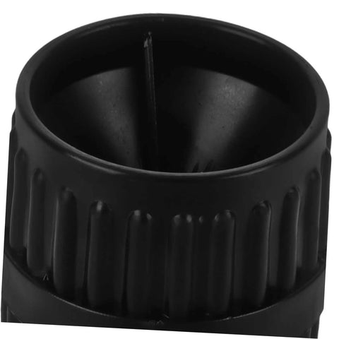 Close-up of Two Pack Pipe Deburring Reamer Tool Set for easy operation and quick deburring of inner and outer tubes, black plastic material