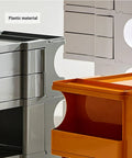 Straight Up Solid ABS Utility Storage Cart With Smooth Gliding 360 Swivel Wheels Heavy Duty Plastic Organizer Rack in colorful shades.