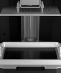 Upgrade Your Rig With This Rock Solid Anodized Aluminum Resin Vat For Lcd 3D Printers Featuring A Generous Fifteen Inch Width For Smooth Daily Prints And Built Tough Reliability, showcasing the vat in a printing setup.