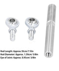 Gear Head Favorite Adjustable Alternator Tensioning Rod Bracket Seven Inch Stainless Steel Auto Parts Upgrade Kit For Small Block Chevy Engines Sbc 350 454, showing 2 silver rod ends and 7-inch stainless steel rod.