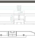 Diagram of Fire Emergency Door Electric Strike Push Rod Lock For Panic Bar Exit Open Device, showing dimensions in mm
