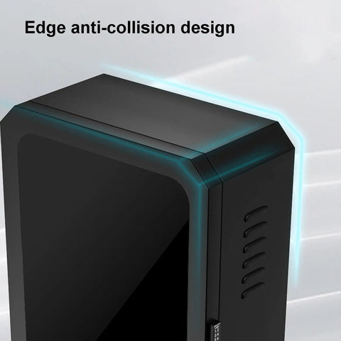 Close-up view of Badass Outdoor Lockable Cabinet For EV Chargers showcasing edge anti-collision design and tempered glass