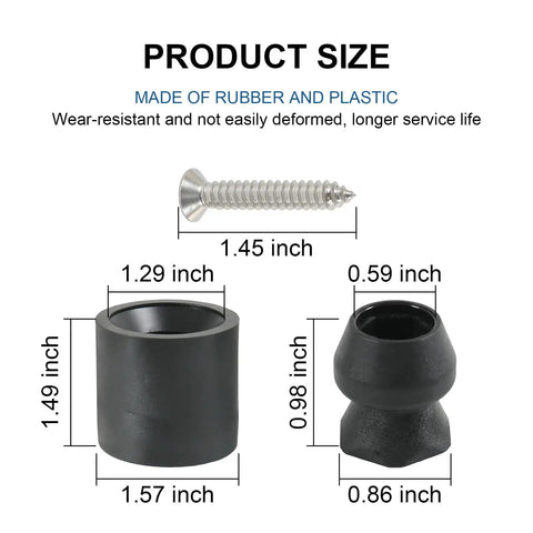 Low Profile Rubber Trailer Door Holder Kit For RV Camper Boat And Horse Trailer Keeps Doors Quiet And Secure With A Rugged Bumper Easy Install Weather Resistant 2 Pack product dimensions