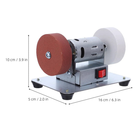 Tough Desktop Belt Sander And Badass Knife Sharpener Featuring Adjustable Grinding Angles, compact and motorized design for rust removal.