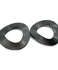 M12 Metric Wave Spring Washers Forged From Heavy Duty Carbon Steel With A Sleek Black Oxidized Finish Designed For Screws And Bolts Includes A Thirty Piece Set