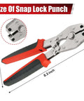 Locking Punch Notcher For Sheet Metal With Three Eighths Inch Wide Throat Gutter Crimping Tool Built Tough For HVAC Duct End Caps