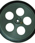 Dead On Target 12 Inch Circumference Measuring Wheel For Contact Linear Rate Testing With Rubber Tread Non Slip Grip Shop Approved Pick For Handheld Tachometers And Quick Site Measurements Today - close-up of the wheel's surface and grip.