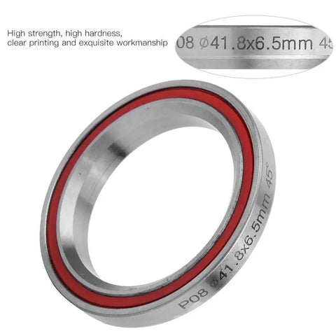 2 Pack Scooter Headset Bearings 41.8mm Double Sealed Heavy Duty Replacement Set High Grade Steel Built Tough close-up view