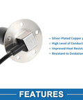 Universal Fuel Sender Unit And Gauge Kit 3.9 Inch showing silver-plated copper pins, perfect for reliable conductivity and fitting.