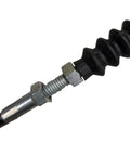 Close-up of Heavy Duty Golf Cart Throttle Cable Replacement Compatible With Yamaha Drive Gas G29 Models 2007 Through 2016, showing metal and rubber components.