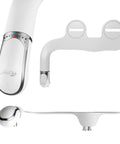 Slim Glow Non Electric Bidet Attachment For Toilet With Front And Rear Dual Nozzles For Fresh Cold Water Wash, White