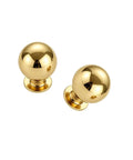 Snap Up Five Pack One Inch Unlacquered Solid Brass Cabinet Knobs Round Retro Pulls No Fuss Install For Kitchen Drawers And Closets Total Room Refresh Standout - two shiny brass knobs with round design