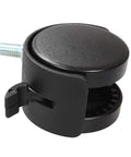 Swivel Caster Wheels 4 Pack With Black Nylon Wheels And M8 Threaded Stem 15kg Load Capacity Per Wheel Heavy Duty Swivel Casters For Furniture Tables Cabinets And Shelves 1.5 Inch Stem With Brake front view