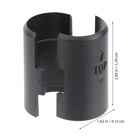 Black plastic clip from 32 Pack Wire Shelf Clips With Plastic Locking Connectors For Wire Shelving Systems Post Supports Replacement Clamps