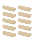 Unfinished Beech Wood Furniture Pulls Set Of 10 Paintable Wooden Cupboard And Drawer Handles Two Hole Design Long 3.54 Inch Length