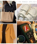 Straight Up Clean Hidden Sew Magnetic Snaps For Handbags And Diy Crafting Projects shown in handbag, shoes, jacket, and craft use.