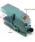 Emergency Stop Foot Switch With Aluminum Shell Protective Guard For CNC Machines and Welding Equipment, side view