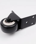 Two Pack Swivel Caster Wheels With L Shaped Plate, 50mm Diameter Silent Caster Replacement, Black, Includes M4x25mm Screws, Wear Resistant Rubber