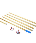 Hardcore Smoke Detector Removal Tool With Slick Telescopic Pole For High Ceilings includes aluminum poles and locking heads.