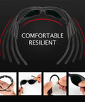 Straight Up Rock Solid Red Light Therapy Glasses And Eye Protection Goggles For 660nm 850nm Nir Block Harsh Glare With Heavy Duty Od3 Plus Lens in black with flexible arms.