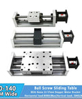 Built Tough Ball Slide Table Linear Actuator Xyz Axis Servo Motor Handling Up To One Hundred Kilograms While Keeping Crisp Zero Point Zero Three Millimeter Runout For Rock Solid Industrial Automation Builds, showcasing three ball screw sliding tables.