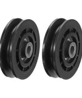 Badass Double Pack Premium Nylon Bearing Pulley Wheel Set 75mm Three Inch for gym equipment, featuring smooth black nylon wheels.