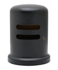 Skirted Air Gap Cap Matte Black Solid Brass One And Five Eighths Inch Diameter And Two And Quarter Inches High Fits Standard Air Gap Bodies Cap Covers Entire Gap For Flush Sink Mount For Dishwasher Use
