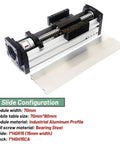 Built Tough Fully Enclosed Sliding Table With 70Mm Ball Screw Guide And Dust Cover For Cnc Xyz Shafts, close-up detail showing aluminum profile and sliding mechanism.